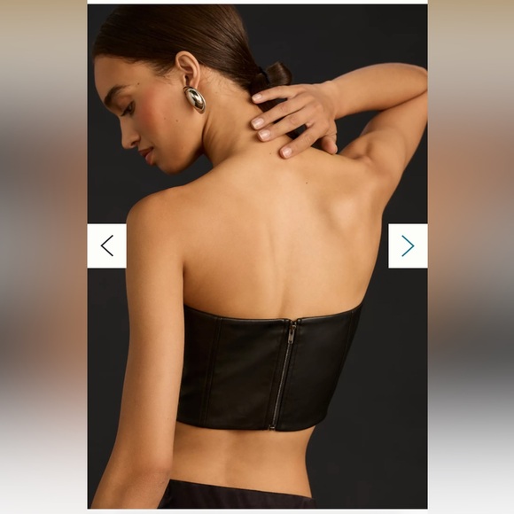 Anthropology Mare Mare Faux Leather Bustier - Picture 3 of 5
